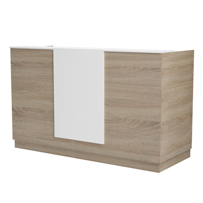 RECEPTION DESK KRONIC HM2156.01 MELAMINE IN SONAMA/WHITE 180x70x110Hcm.