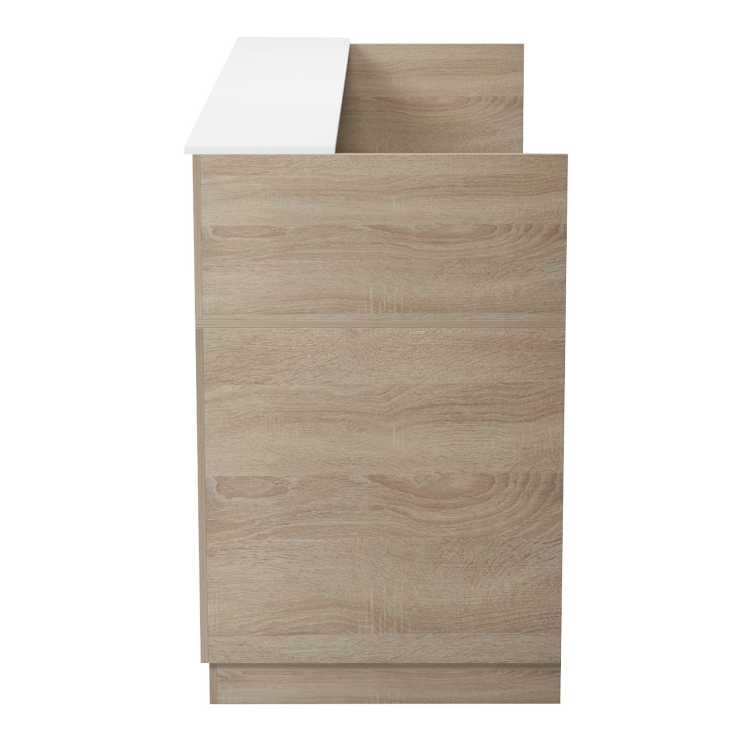 RECEPTION DESK KRONIC HM2156.01 MELAMINE IN SONAMA/WHITE 180x70x110Hcm.