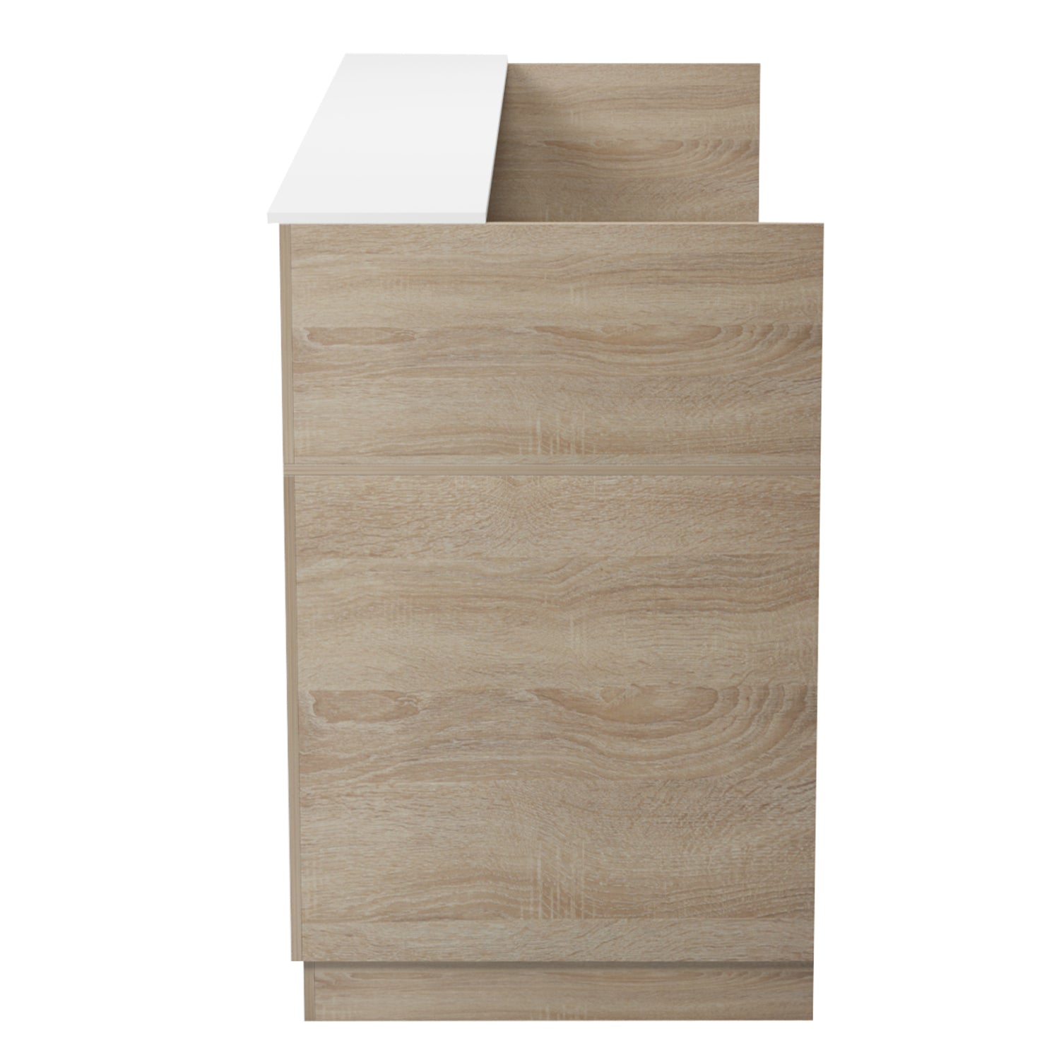 RECEPTION DESK KRONIC HM2156.01 MELAMINE IN SONAMA/WHITE 180x70x110Hcm.