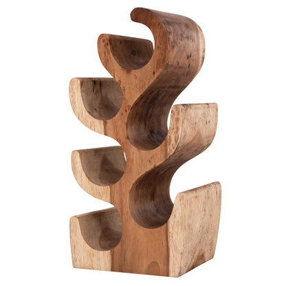 BOTTLE RACK 6-PLACE DIONY HM9485.11 SUAR WOOD--NATURAL COLOR 25x18x50Hcm.