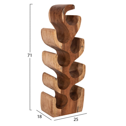 BOTTLE RACK 8-PLACE DIONY HM18232.11 SUAR WOOD--NATURAL COLOR 25x18x71Hcm.