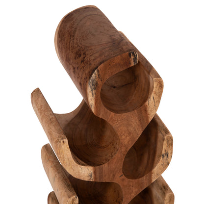 BOTTLE RACK 8-PLACE DIONY HM18232.11 SUAR WOOD--NATURAL COLOR 25x18x71Hcm.