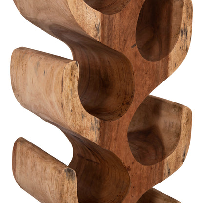 BOTTLE RACK 8-PLACE DIONY HM18232.11 SUAR WOOD--NATURAL COLOR 25x18x71Hcm.