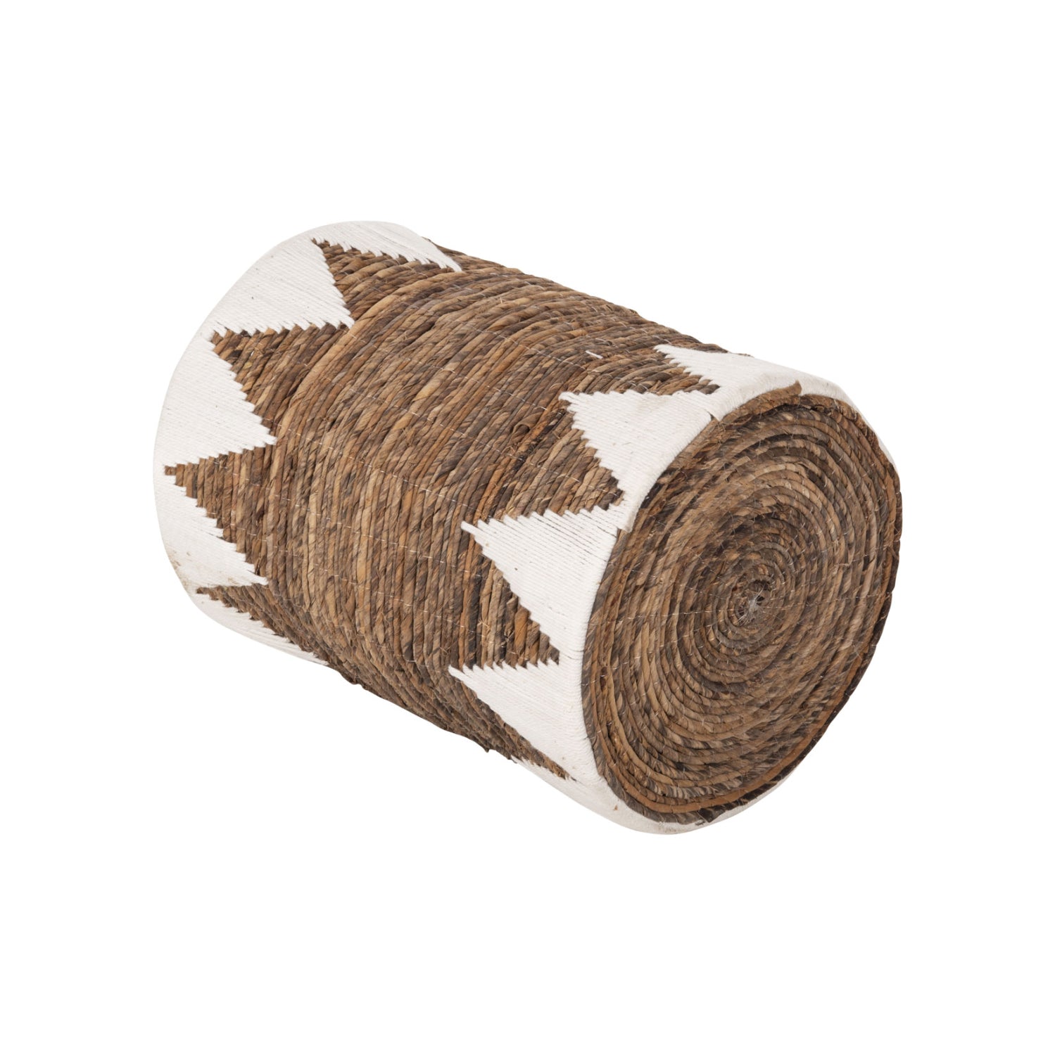 ROUND BASKETS WITHOUT LID 3PCS HM4307 RUSH IN NATURAL-WHITE Φ42x56Hcm.