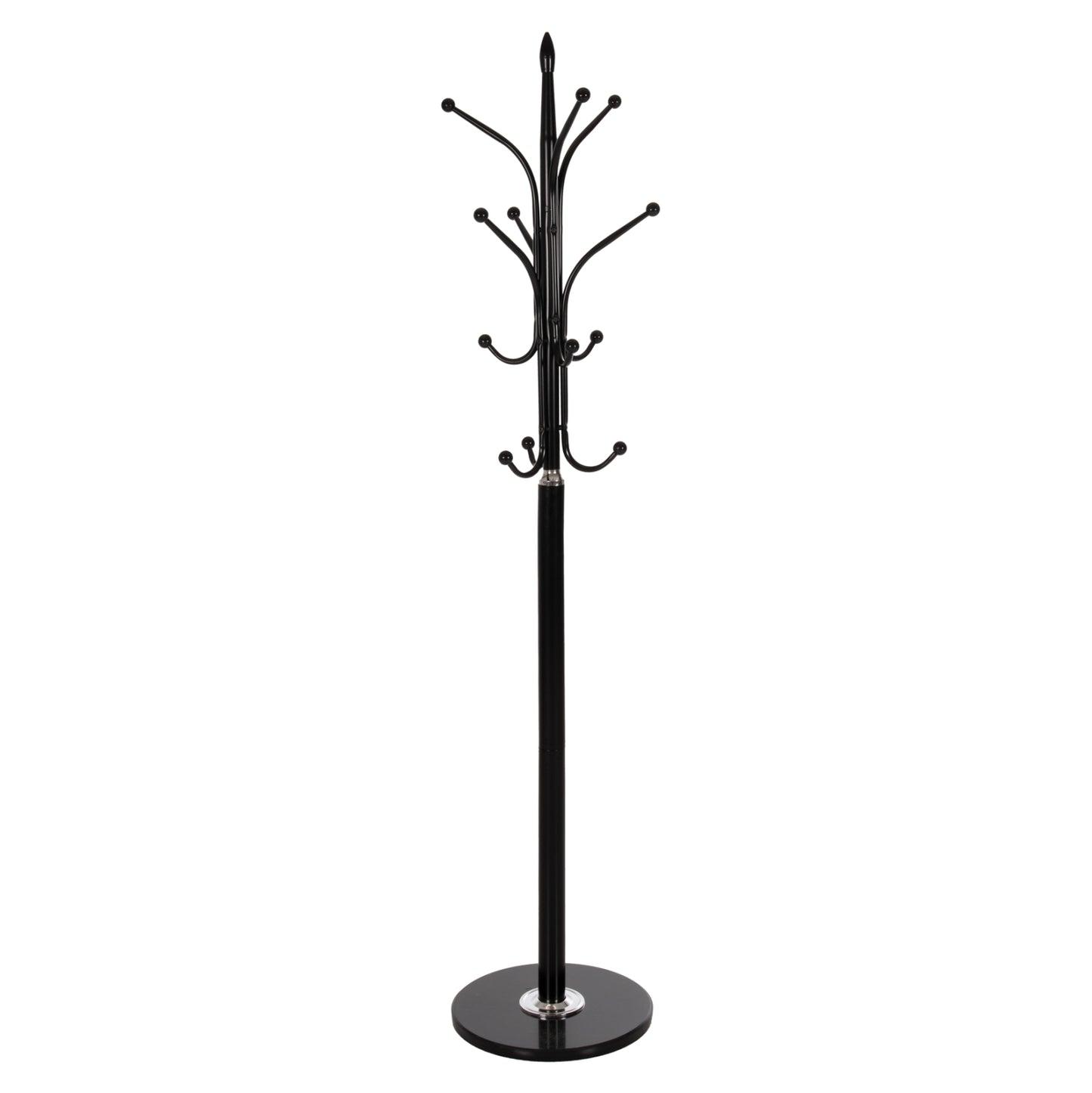 FLOOR STANDING HANGER HM9573.01 METALLIC 13 HANGING POSITIONS-BLACK Φ37x180Hcm.