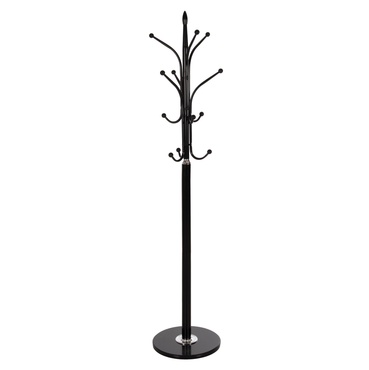 FLOOR STANDING HANGER HM9573.01 METALLIC 13 HANGING POSITIONS-BLACK Φ37x180Hcm.