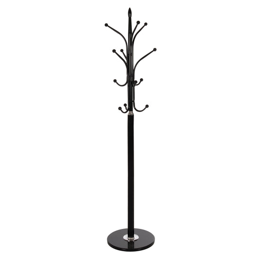 FLOOR STANDING HANGER HM9573.01 METALLIC 13 HANGING POSITIONS-BLACK Φ37x180Hcm.