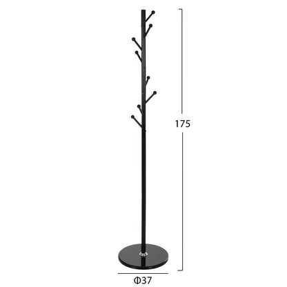 FLOOR STANDING HANGER HM9576.01 METALLIC 8 HANGING POSITIONS-BLACK Φ37x175Hcm.