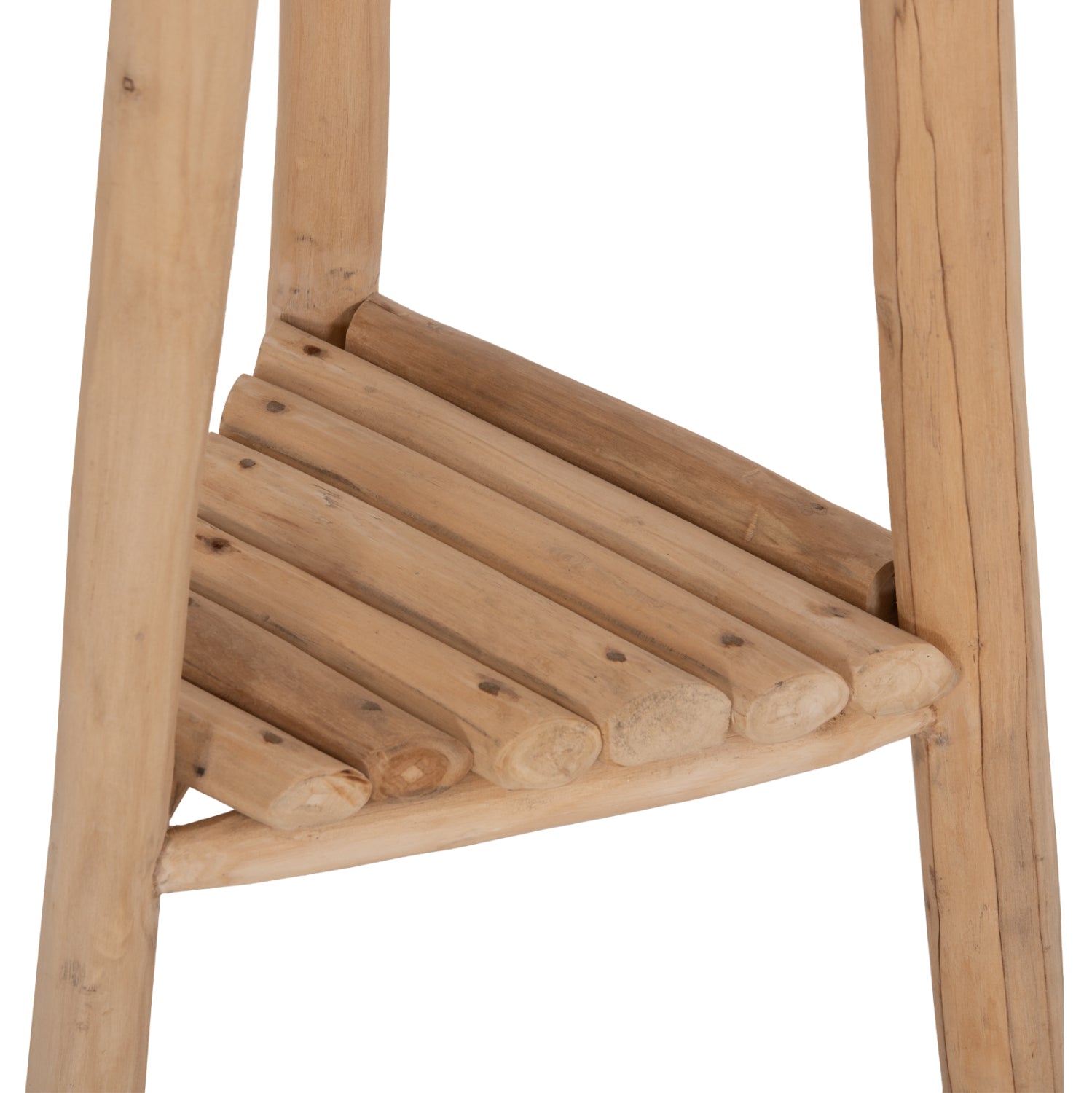 FLOOR STANDING HANGER TRIDEM HM4881 TEAK WOOD IN NATURAL 52x52x200Hcm.