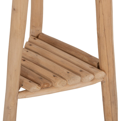 FLOOR STANDING HANGER TRIDEM HM4881 TEAK WOOD IN NATURAL 52x52x200Hcm.