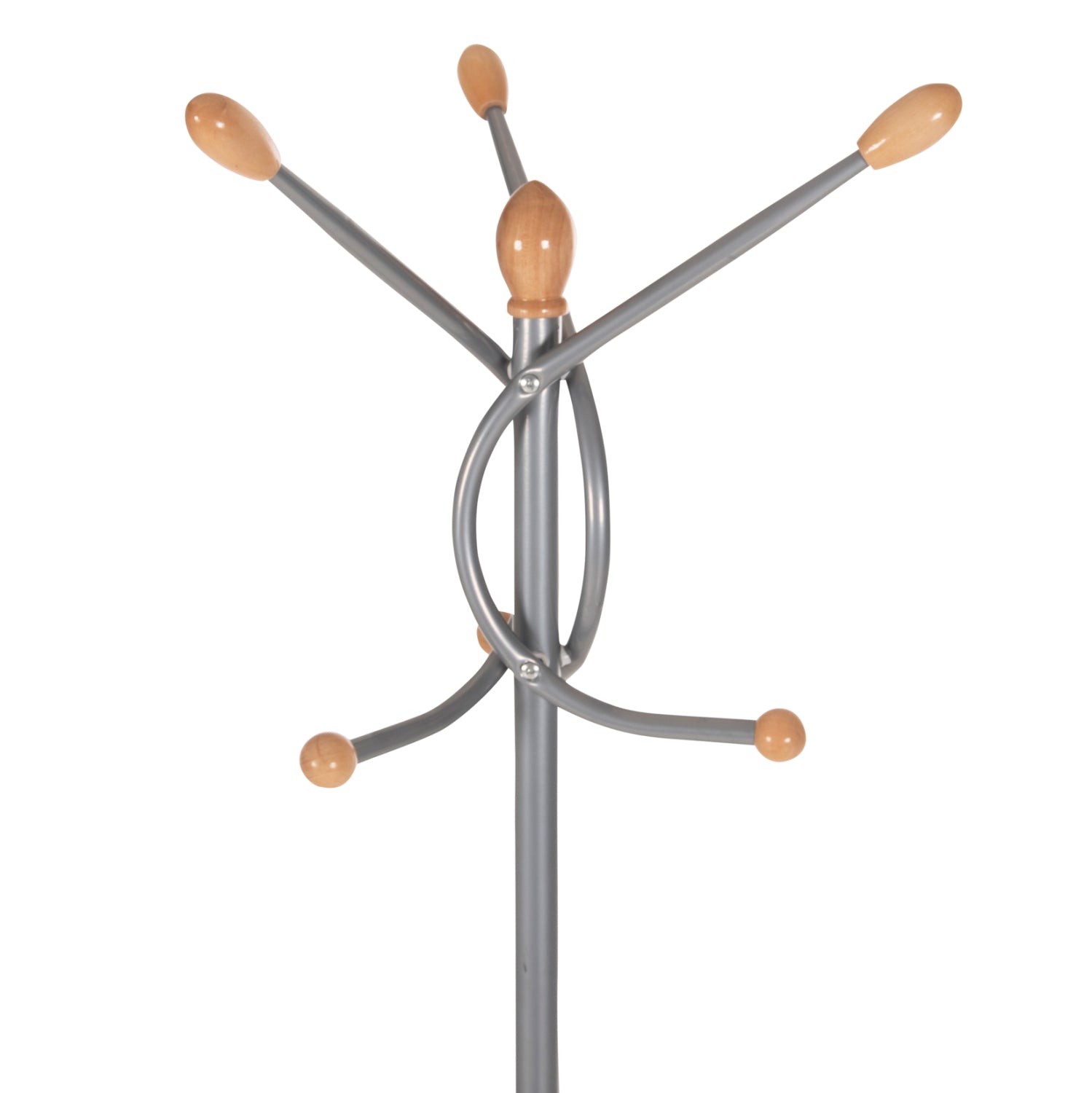 FLOOR STANDING HANGER HM9575.40 METALLIC IN SILVER COLOR-7 HANGING POSITIONS 41x41x176Hcm.