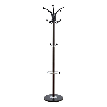 Hat/Coat Stand Metallic SHIA HM0038.05 rotating walnut with black marble base Φ37x170Η cm