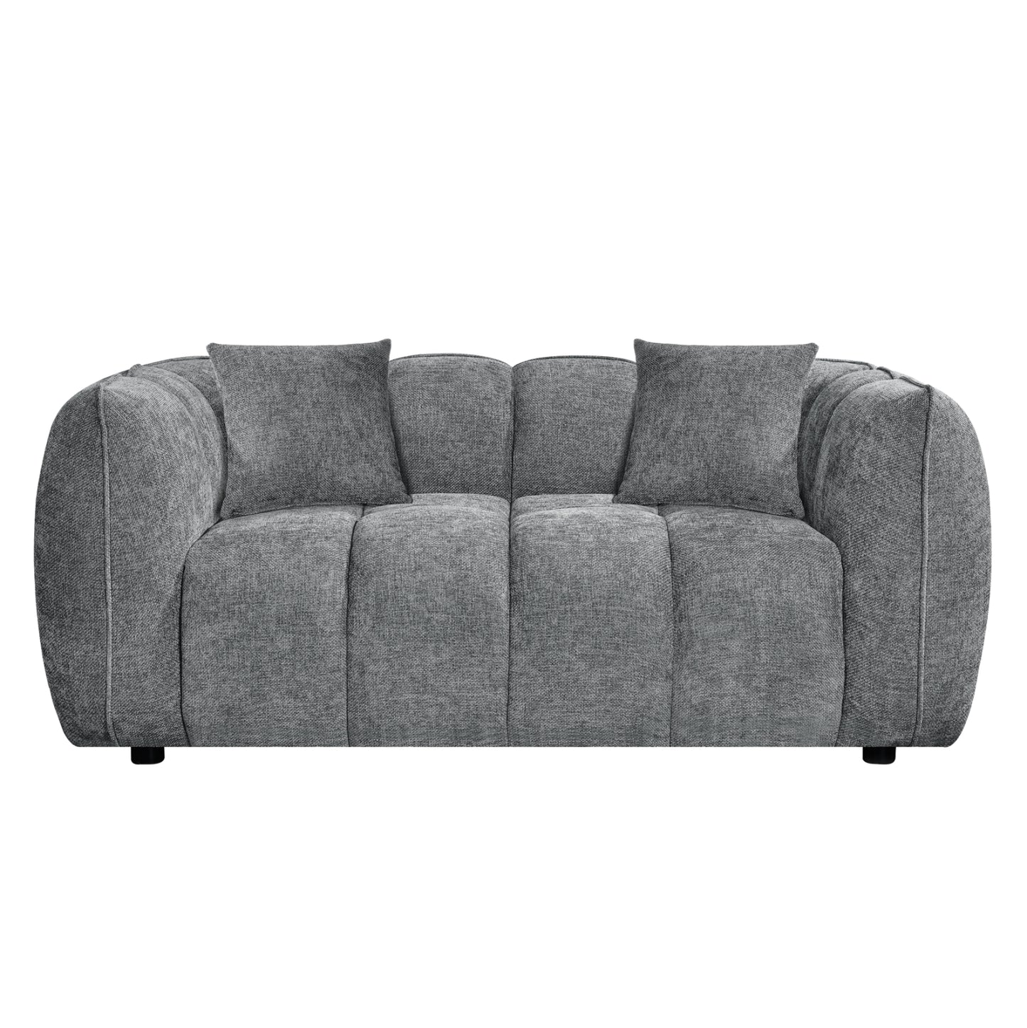 SOFA 2-SEATER LYKKE HM3324.01 GREY FABRIC 172x89x70Hcm.