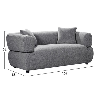 SOFA 2-SEATER ARCTIS HM3328.01 GREY FABRIC 169x88x88Hcm.