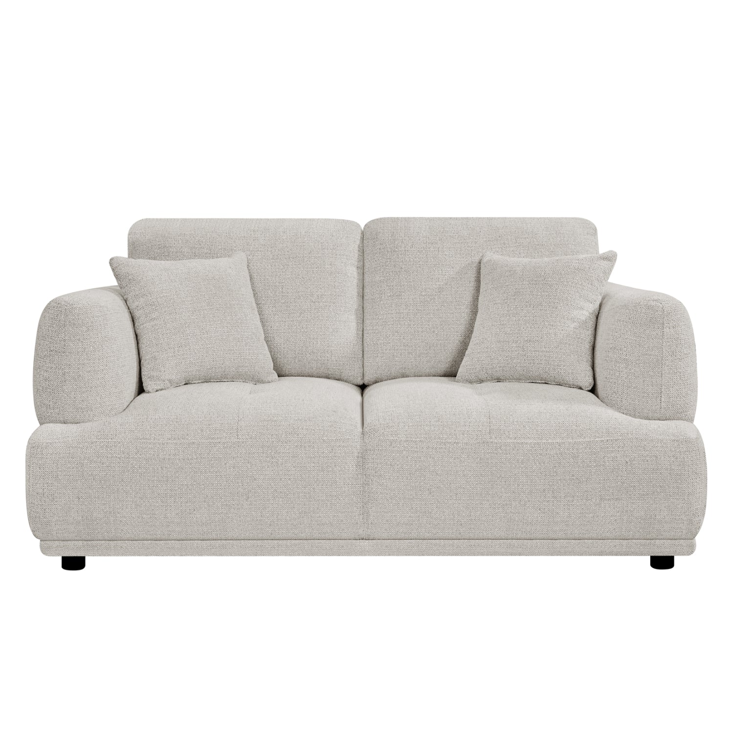 SOFA 2-SEATER STRUCTO HM3330.02 LIGHT BEIGE FABRIC 168x94x88Hcm.