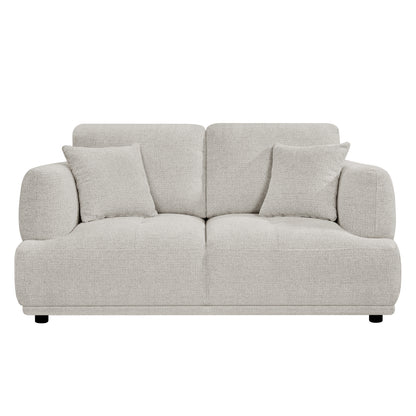 SOFA 2-SEATER STRUCTO HM3330.02 LIGHT BEIGE FABRIC 168x94x88Hcm.