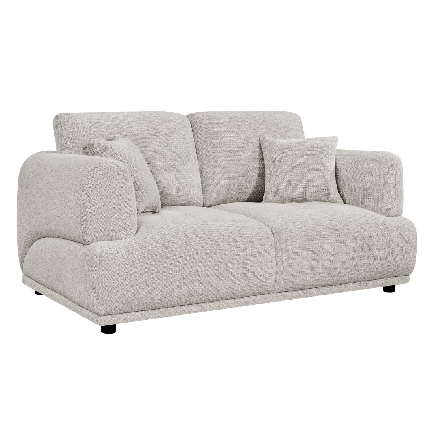 SOFA 2-SEATER STRUCTO HM3330.02 LIGHT BEIGE FABRIC 168x94x88Hcm.