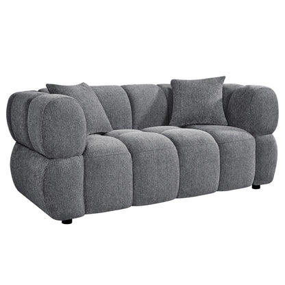 SOFA 2-SEATER NORIKA HM3332.01 GREY FABRIC 172x91x72Hcm.
