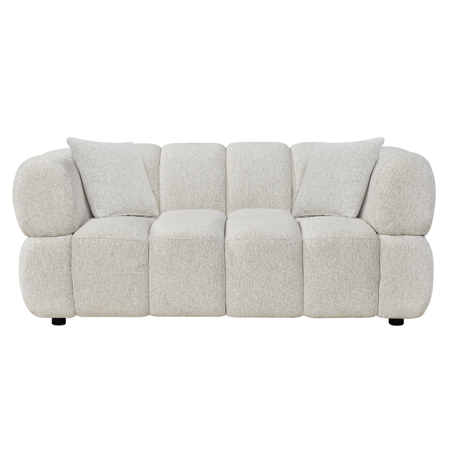 SOFA 2-SEATER NORIKA HM3332.02 ECRU FABRIC 172x91x72Hcm.