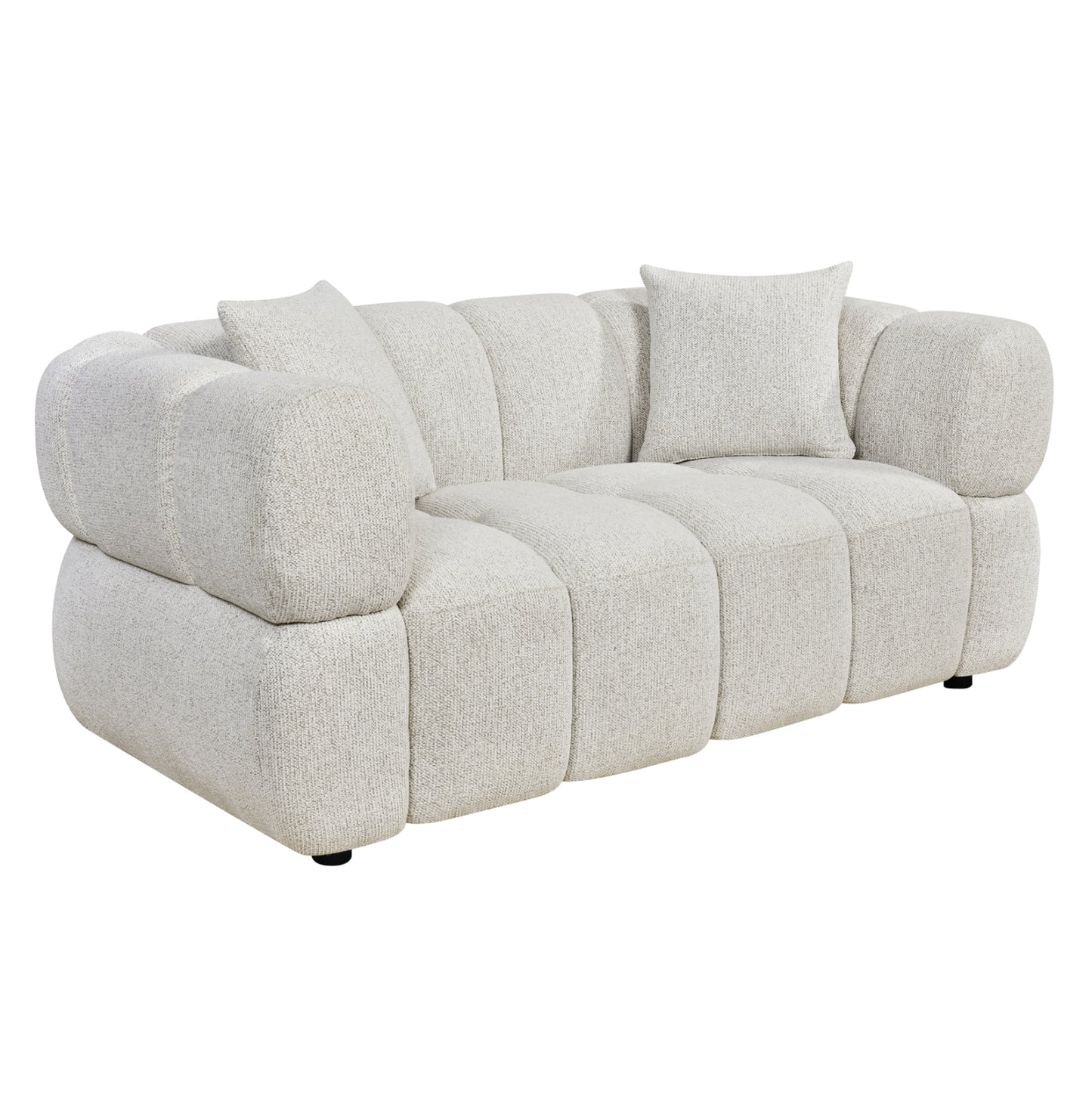 SOFA 2-SEATER NORIKA HM3332.02 ECRU FABRIC 172x91x72Hcm.