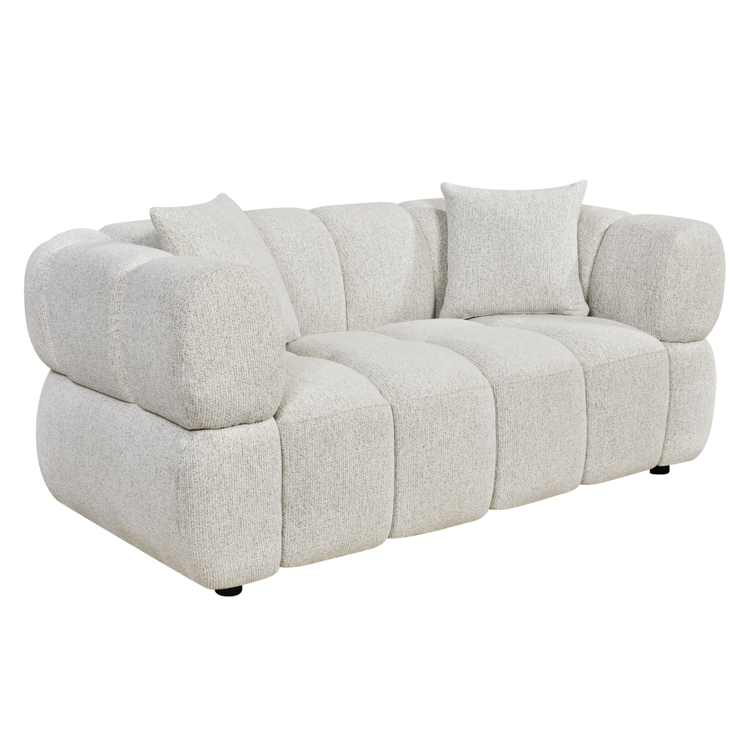 SOFA 2-SEATER NORIKA HM3332.02 ECRU FABRIC 172x91x72Hcm.