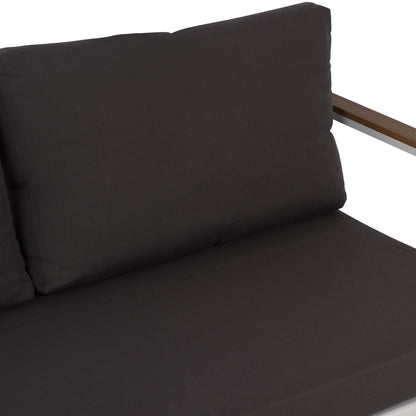 OUTDOOR 2-SEATER SOFA SAFIYA HM5523.01 ALUMINUM IN WHITE-ANTHRACITE CUSHIONS 144x70x85Hcm.