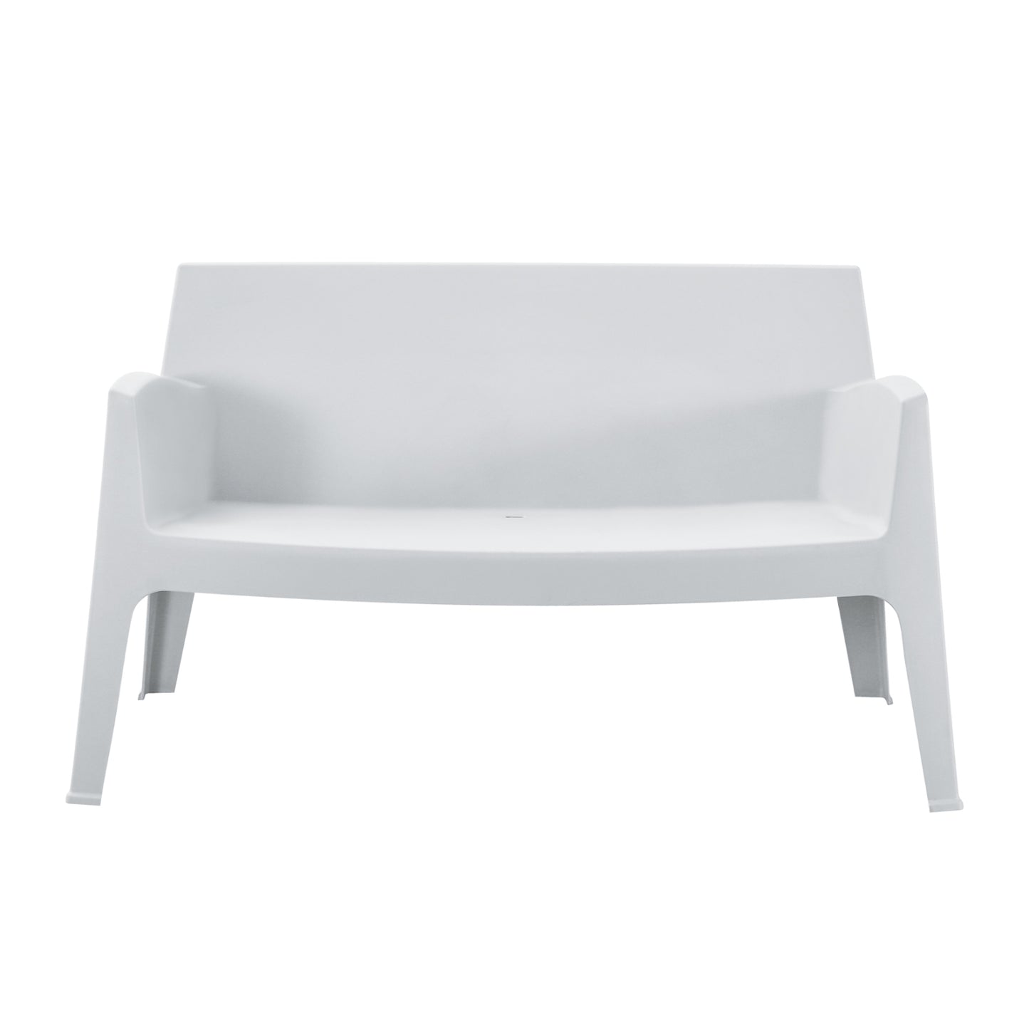 POLYPROPYLENE 2-SEATER SOFA SLEEK HM6366.01 WHITE COLOR 133x68x73Hcm.