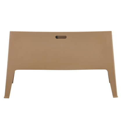 POLYPROPYLENE 2-SEATER SOFA SLEEK HM6366.03 CAPPUCCINO COLOR 133x68x73Hcm.