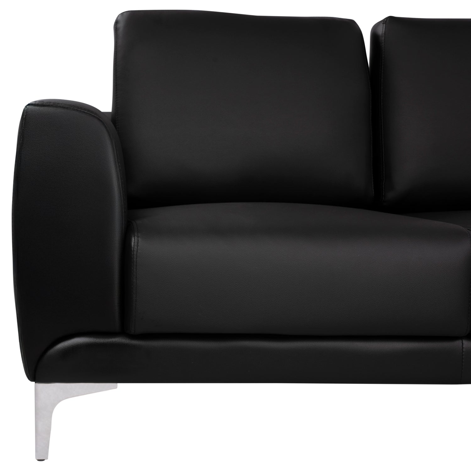 Sofa 2 seater Kenzie HM3121.21 with Black PU 142x81x81 cm