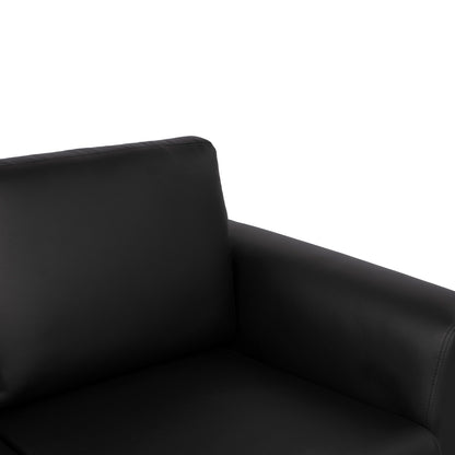 Sofa 2 seater Kenzie HM3121.21 with Black PU 142x81x81 cm