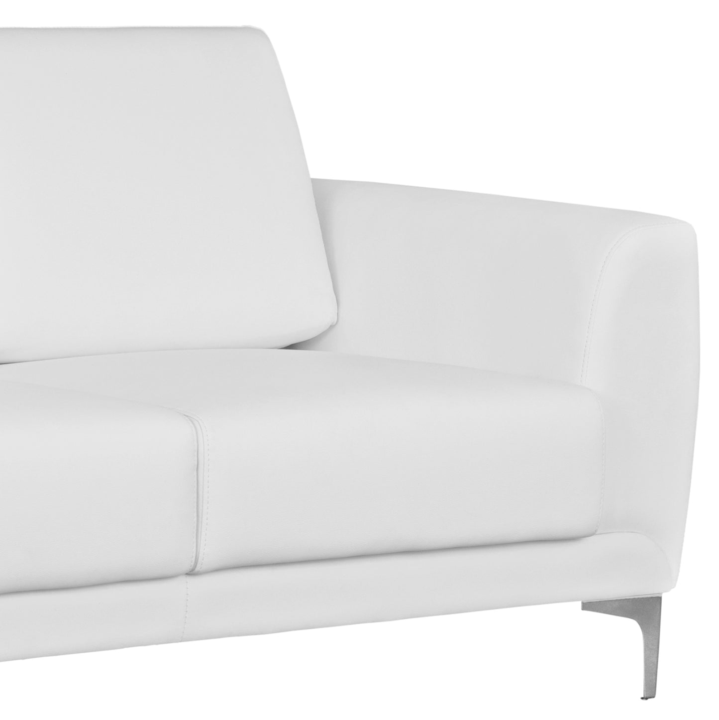 Sofa 2 seater Kenzie HM3121.22 with White PU 142x81x81 cm