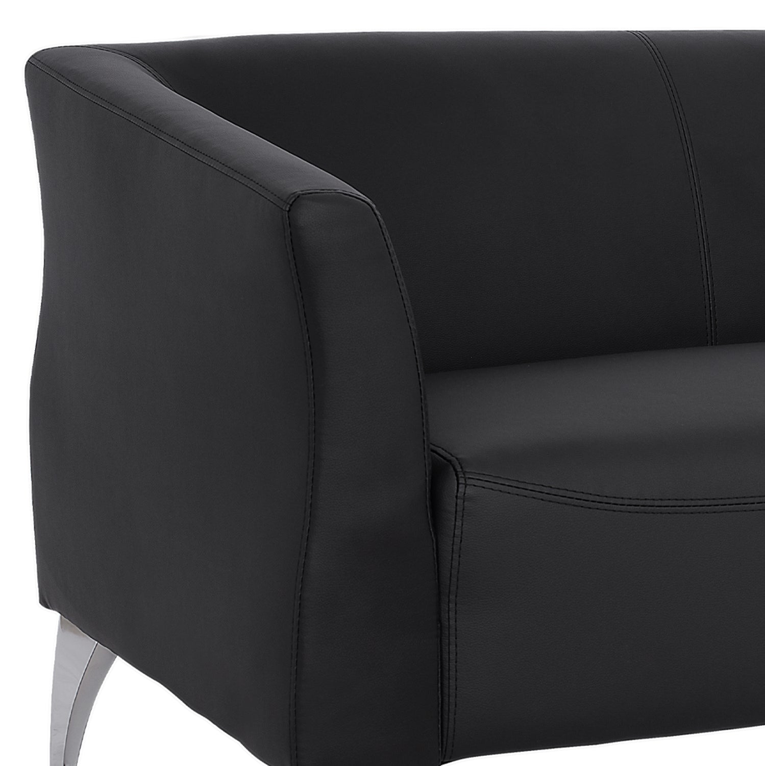 Sofa 2 seater Kiana HM3122.21 Black PU 130x75x71 cm