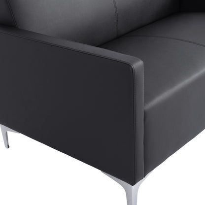 2 Seater Sofa Nellie HM3159.21 Black PU 113x71x71cm