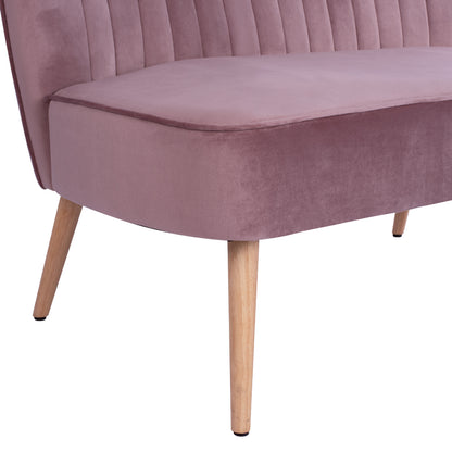 SOFA ANDY IN DUSTY PINK VELVET HM8401.02 128x70x77Y cm.