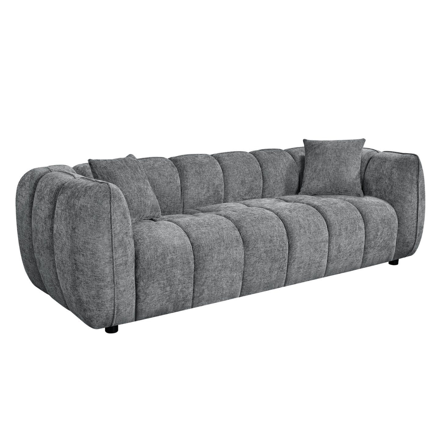 SOFA 3-SEATER LYKKE HM3323.01 GREY FABRIC 229x89x70Hcm.