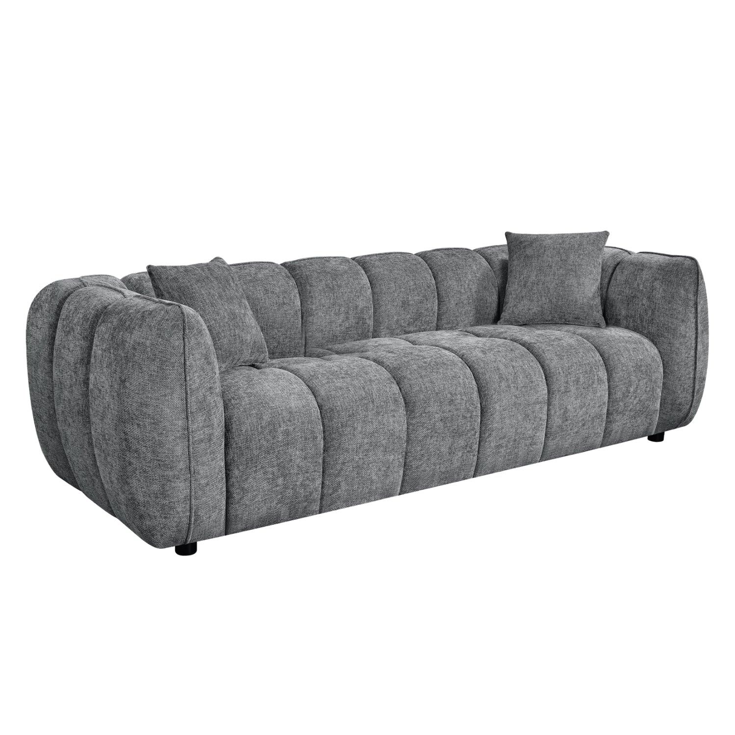 SOFA 3-SEATER LYKKE HM3323.01 GREY FABRIC 229x89x70Hcm.