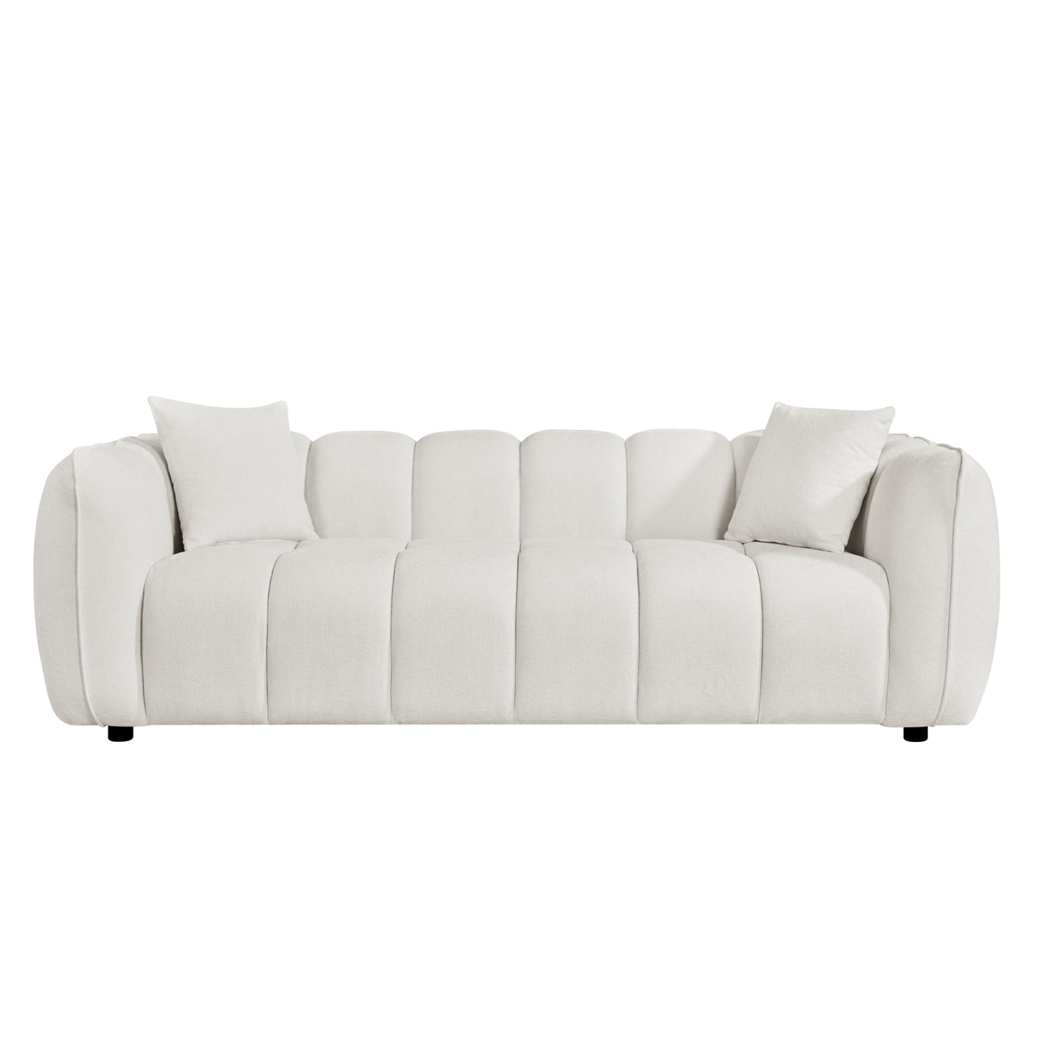 SOFA 3-SEATER LYKKE HM3323.02 ECRU FABRIC 229x89x70Hcm.