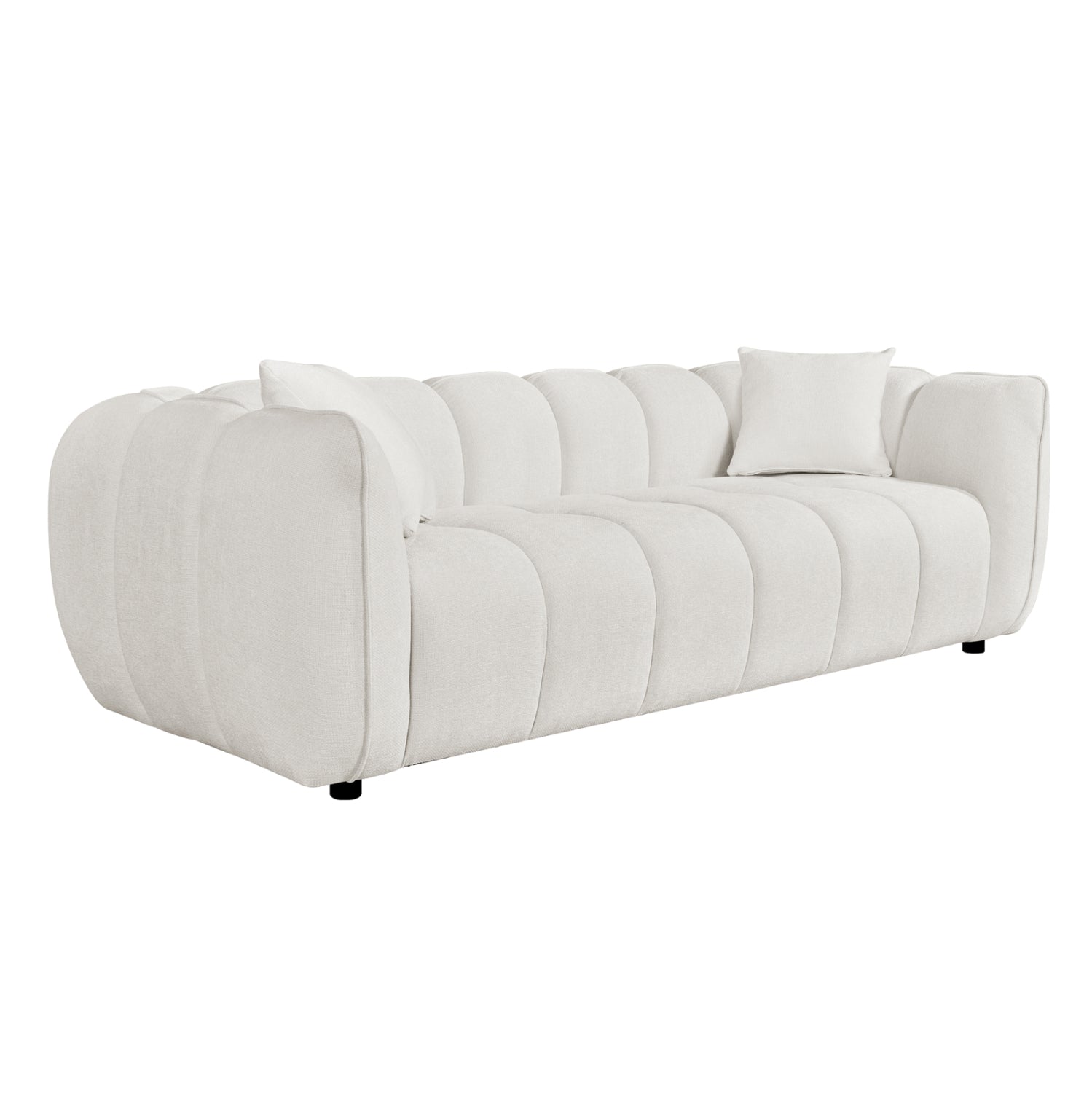 SOFA 3-SEATER LYKKE HM3323.02 ECRU FABRIC 229x89x70Hcm.