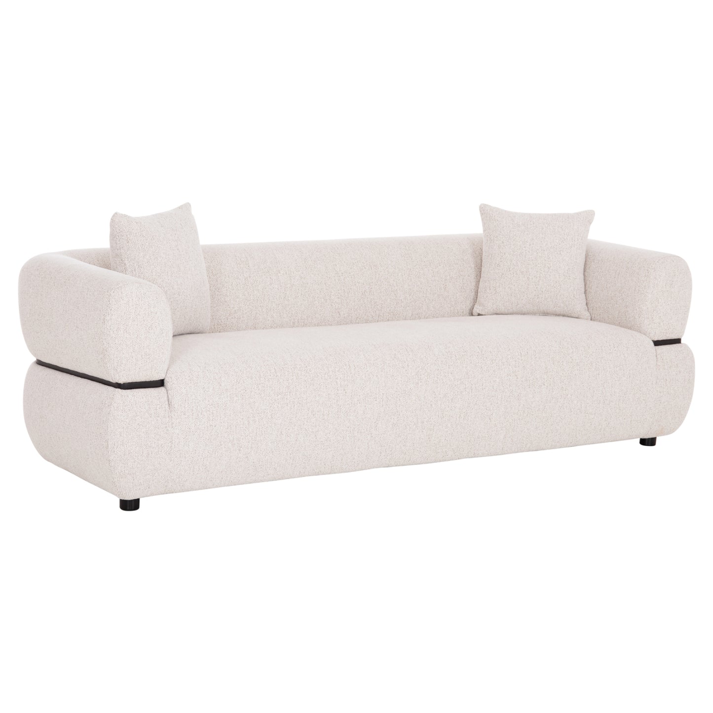 SOFA 3-SEATER ARCTIS HM3327.02 LIGHT BEIGE FABRIC 229x88x88Hcm.