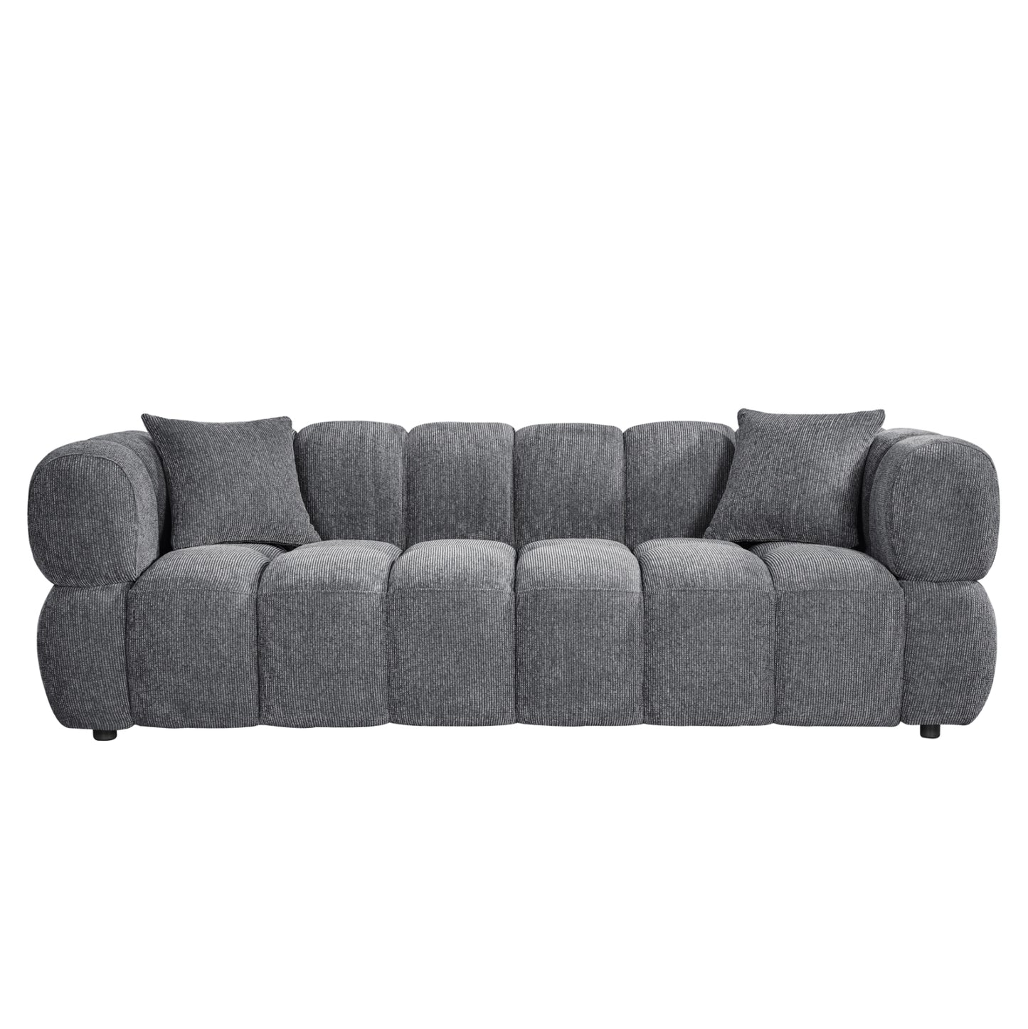 SOFA 3-SEATER NORIKA HM3331.01 GREY FABRIC 220x88x85Hcm.