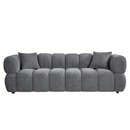 SOFA 3-SEATER NORIKA HM3331.01 GREY FABRIC 220x88x85Hcm.