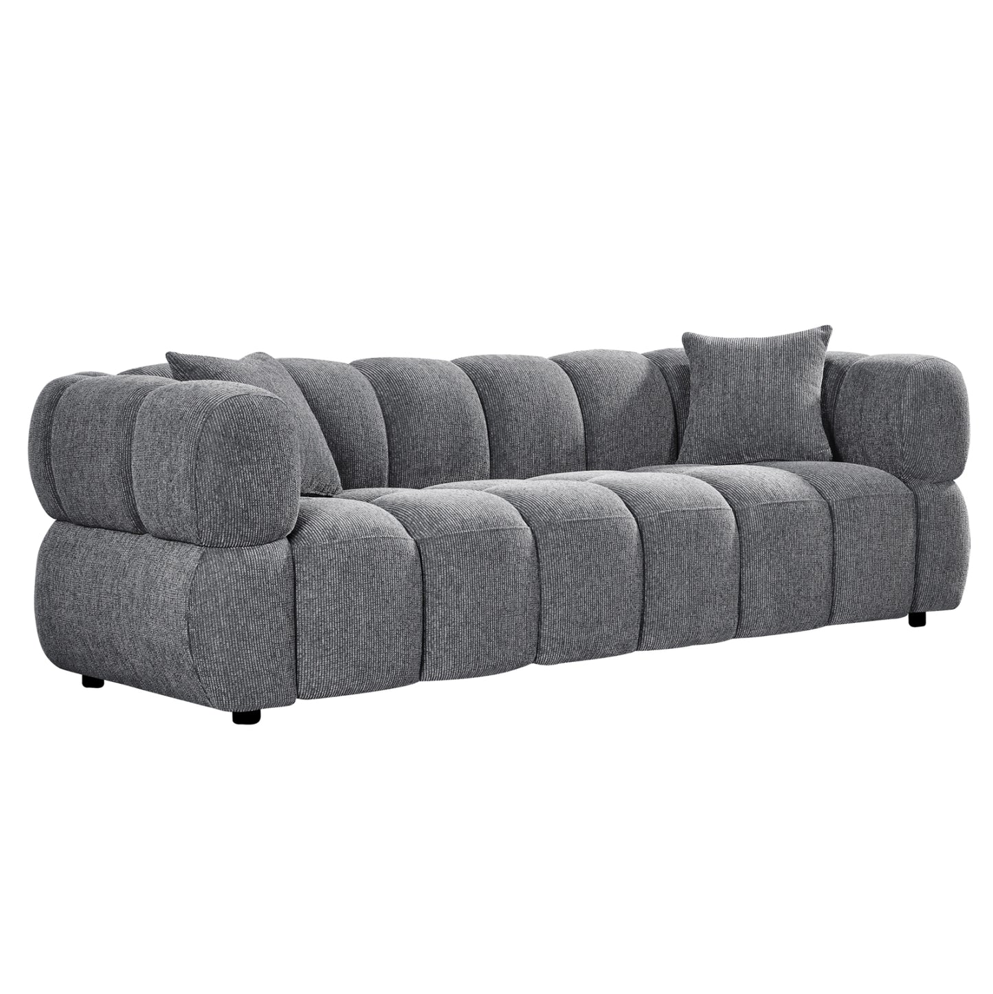 SOFA 3-SEATER NORIKA HM3331.01 GREY FABRIC 220x88x85Hcm.