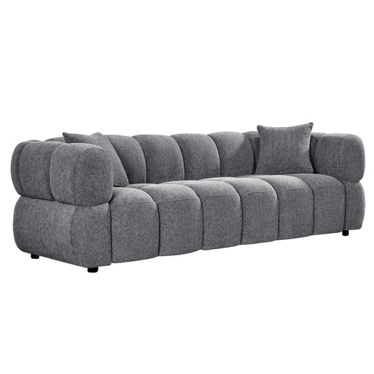 SOFA 3-SEATER NORIKA HM3331.01 GREY FABRIC 220x88x85Hcm.