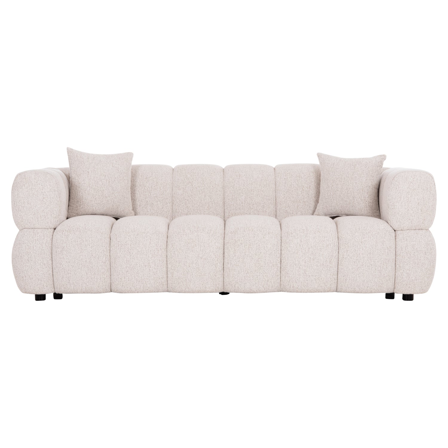 SOFA 3-SEATER NORIKA HM3331.02 ECRU FABRIC 220x88x85Hcm.