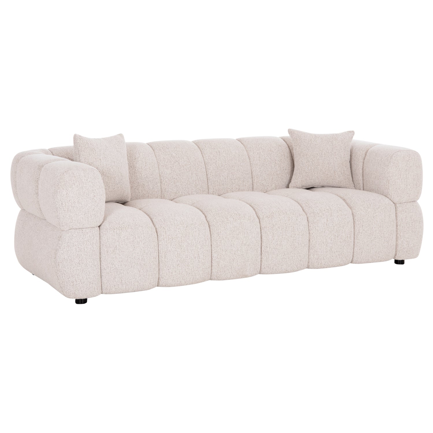 SOFA 3-SEATER NORIKA HM3331.02 ECRU FABRIC 220x88x85Hcm.