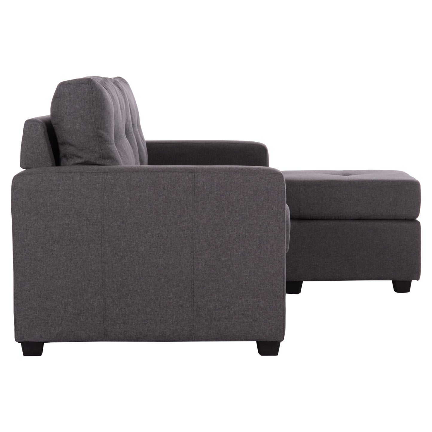 Reversible Corner Sofa PAGE HM3004.02 in Grey Fabric 205x82-140x87H cm.