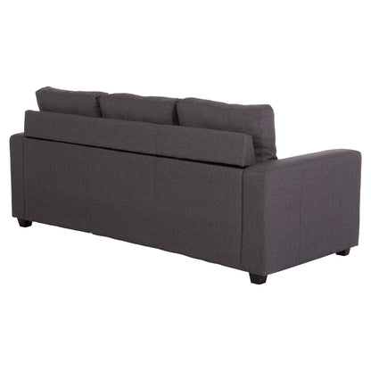 Reversible Corner Sofa PAGE HM3004.02 in Grey Fabric 205x82-140x87H cm.