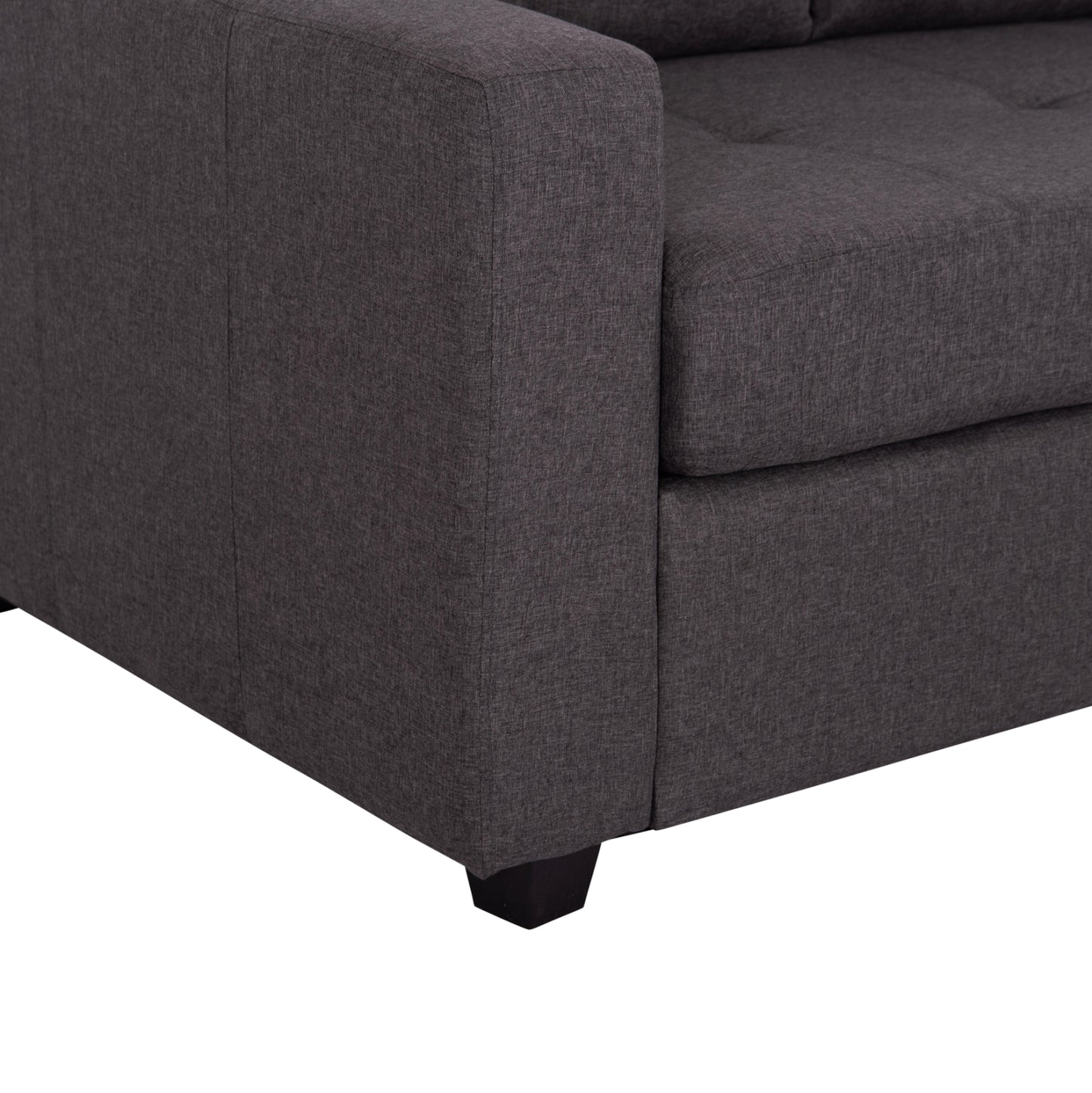 Reversible Corner Sofa PAGE HM3004.02 in Grey Fabric 205x82-140x87H cm.