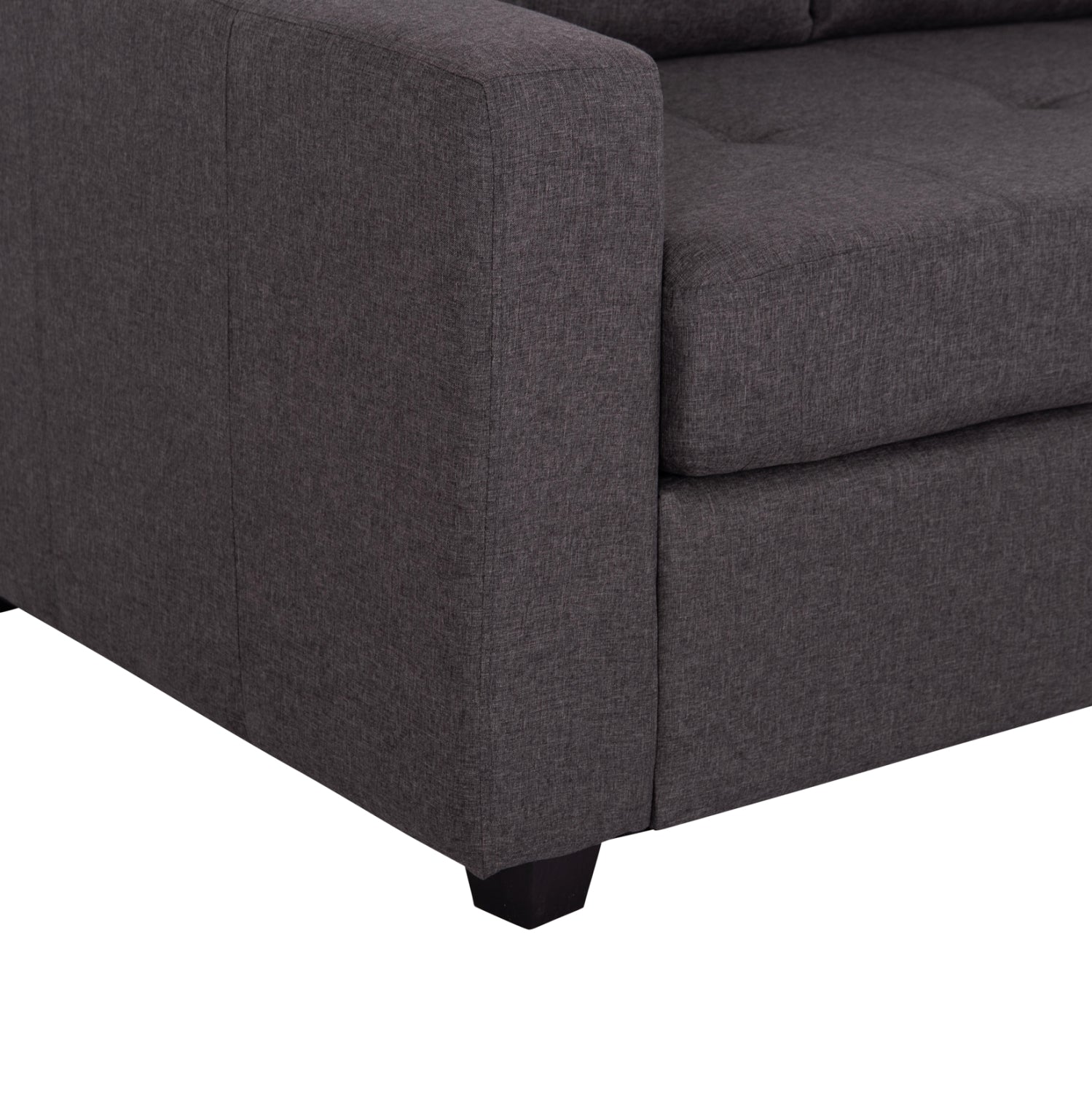 Reversible Corner Sofa PAGE HM3004.02 in Grey Fabric 205x82-140x87H cm.