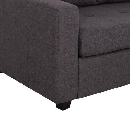 Reversible Corner Sofa PAGE HM3004.02 in Grey Fabric 205x82-140x87H cm.